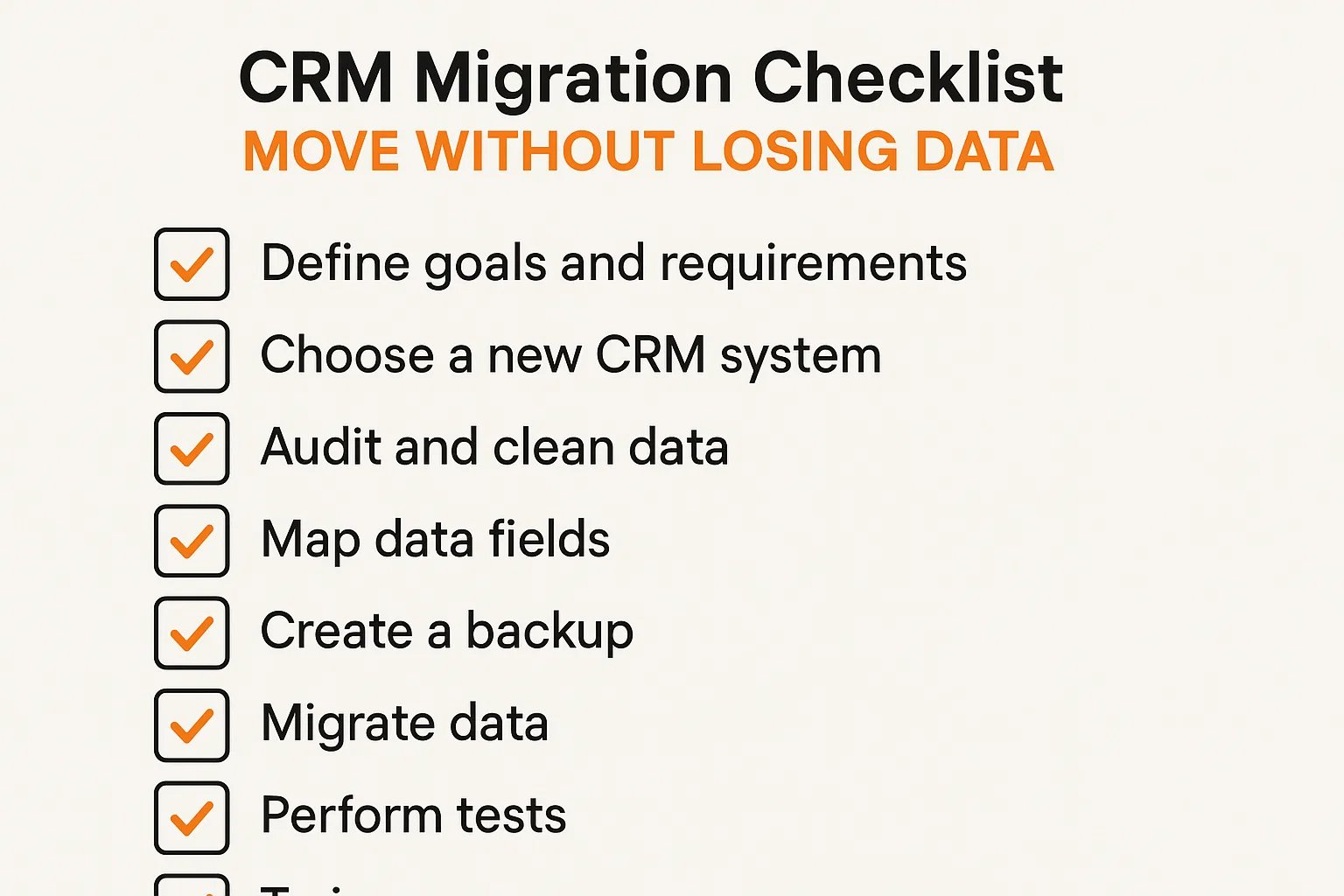 CRM Migration Checklist: Move Without Losing Data